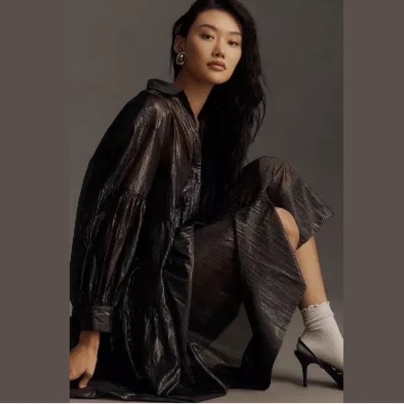 Nwt pilcro metallic midi dress - Picture 3 of 12